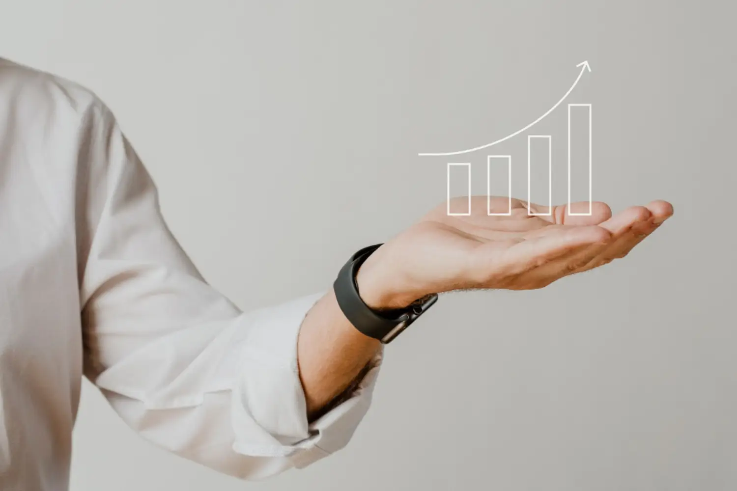 digital-increasing-bar-graph-with-businessman-hand-overlay digital-increasing-bar-graph-with-businessman-hand-overlay